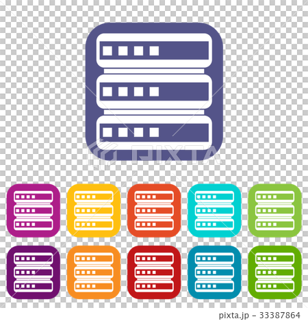 Database icons set 33387864