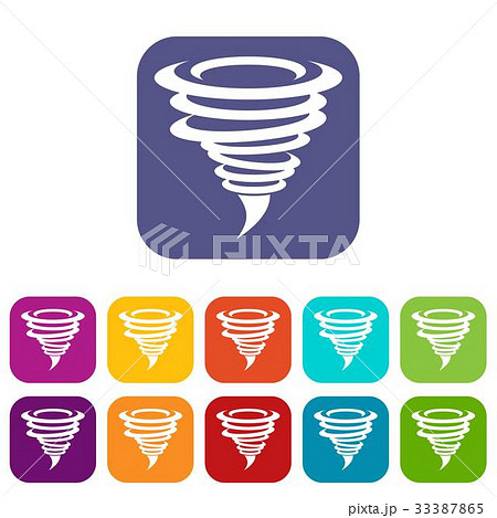 Tornado icons set Tornado icons set 33387865