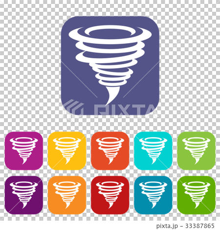 Tornado icons set Tornado icons set 33387865