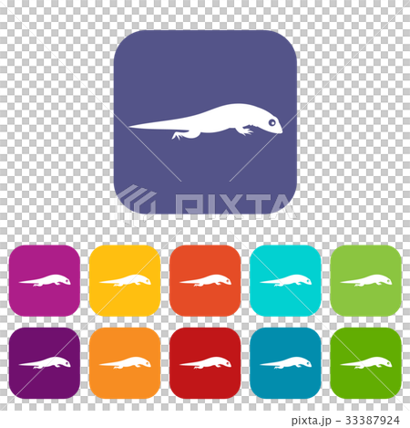 Lizard icons set - Stock Illustration [33387924] - PIXTA
