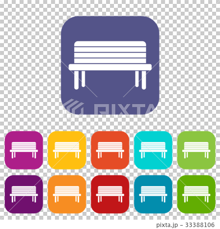 Street bench icons set - Stock Illustration [33388106] - PIXTA