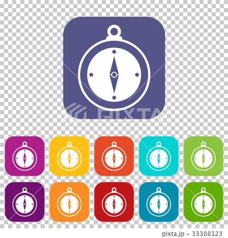 Compass icons set 33388123