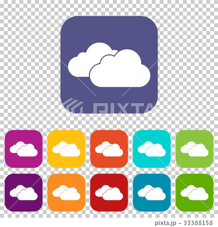 Clouds icons set Clouds icons set 33388158