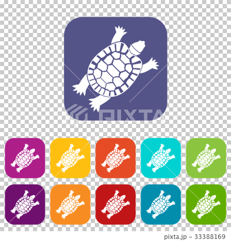 Turtle Icons Setのイラスト素材