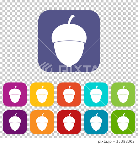 Acorn icons set Acorn icons set 33388302