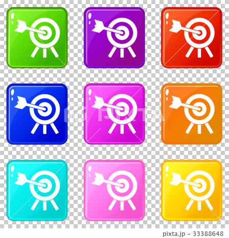 Arrow hit the target icons 9 set Arrow hit the target icons 9 set 33388648