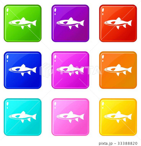 Fish icons 9 set Fish icons 9 set 33388820