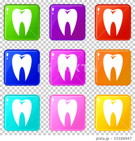 Tooth icons 9 set - Stock Illustration [33388947] - PIXTA