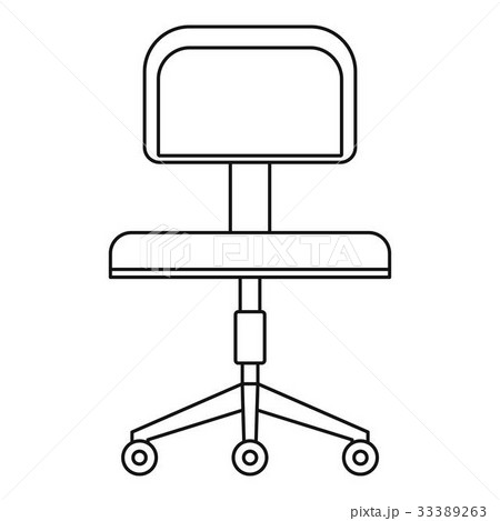 Chair icon, outline style Chair icon, outline style 33389263