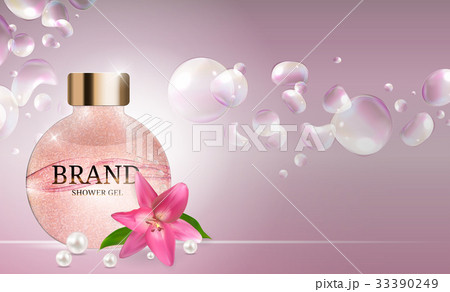 Shower Gel Bottle Template for Ads or Magazine Shower Gel Bottle Template for Ads or Magazine 33390249