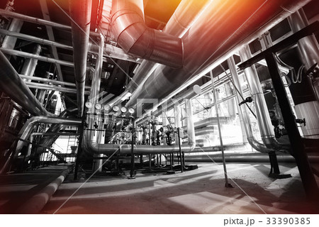 Industrial zone, Steel pipelines and cables 33390385