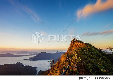 Sunrise at Phu chee dao peak of mountain Sunrise at Phu chee dao peak of mountain 33390505