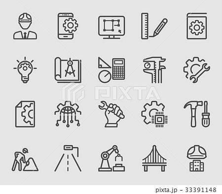 Engineering line icon 33391148