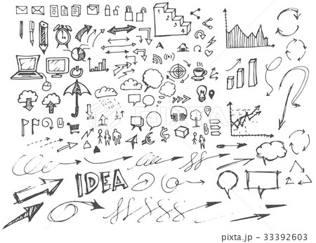 Business doodles sketch eps10 vector 33392603