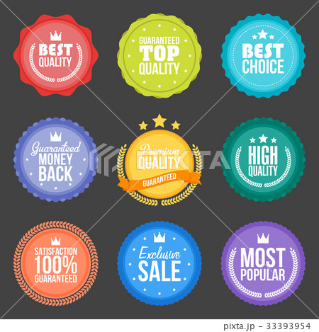 Collection of modern, flat design styled labels  33393954