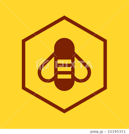 Bee on honeycomb 33395351
