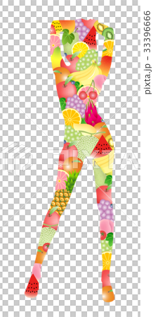 Fruit vegetarian woman Fruit vegetarian woman 33396666