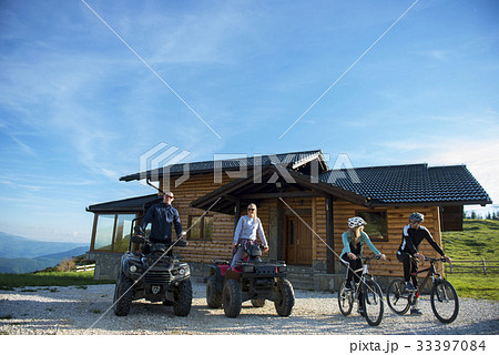 Group of friends is about to start adventure on Group of friends is about to start adventure on 33397084