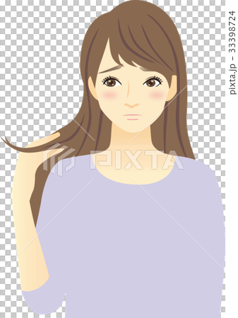 ダメージヘアの女性 33398724