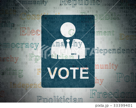 Political concept: Ballot on Digital Data Paper 33399401