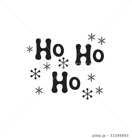 Ho ho ho. Christmas calligraphy phrase 33399893