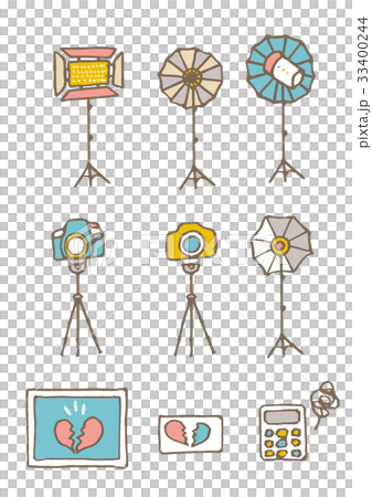 Set of shooting equipment [Line drawing, series] 33400244