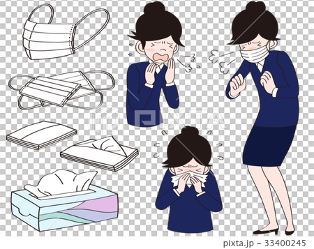 Running nose sneezing woman _ teens Running nose sneezing woman _ teens 33400245