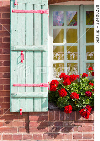 Window with wooden shutters Window with wooden shutters 33400288