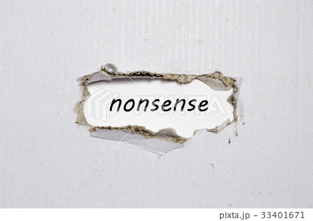 The word nonsense appearing behind torn paper 33401671