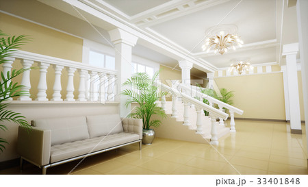 Luxury large white marble staircase of theatre Luxury large white marble staircase of theatre 33401848
