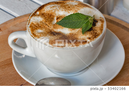 Coffee cup on table closeup 33402166