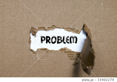 The word problem appearing behind torn paper The word problem appearing behind torn paper 33402279