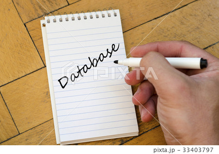 Database concept on notebook Database concept on notebook 33403797