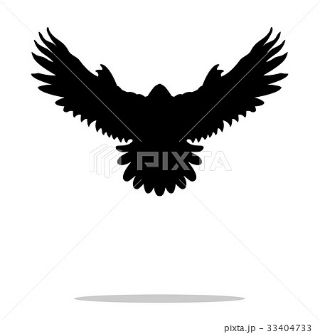Falcon Bird Black Silhouette Animalのイラスト素材