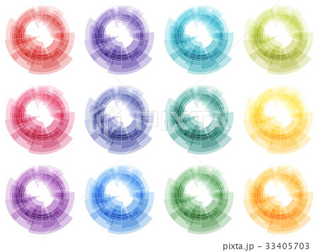 Circle shapes set. Abstract vector elements.  33405703