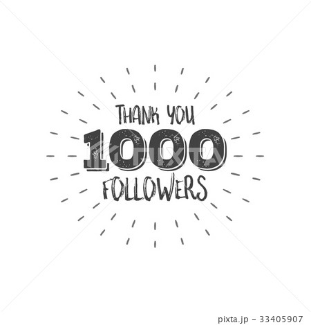 Thank you letters for follower vector illustration 33405907