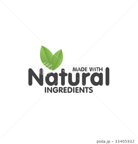 Made with Natural ingredients eco label sticker.  33405932
