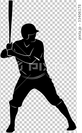 baseball player silhouette baseball player silhouette 33406178