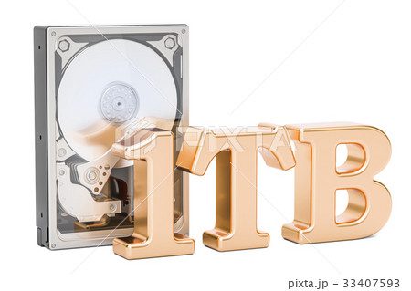 Hard Disk Drive (HDD), 1 TB. 3D rendering 33407593