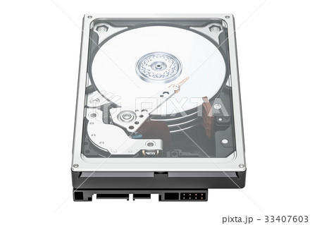 Hard Disk Drive Hdd Closeup 3d Renderingのイラスト素材 Hard Disk Drive Hdd Closeup 3d Renderingのイラスト素材
