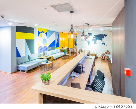 Hotel reception of hostel dormitory 33407658