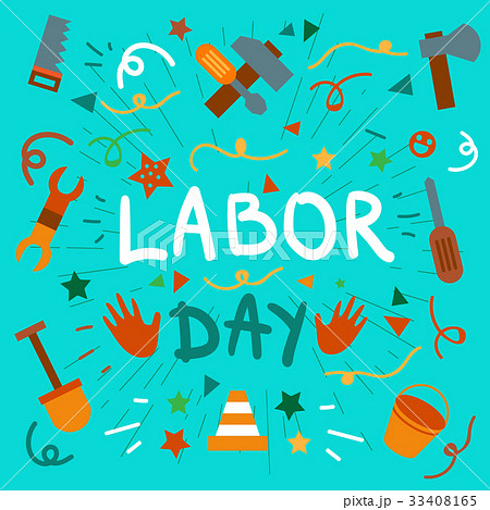 イラスト素材: Labor Day. 1 May