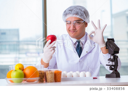 Nutrition expert testing food products in lab Nutrition expert testing food products in lab 33408856