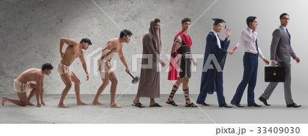 Progression of man mankind from ancient to modern 33409030