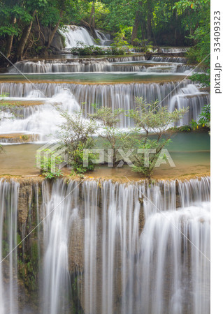 Deep forest Waterfall in Kanchanaburi,Thailand 33409323