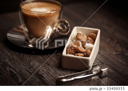 cup of coffee in coffee shop vintage color. Coffee 33409355