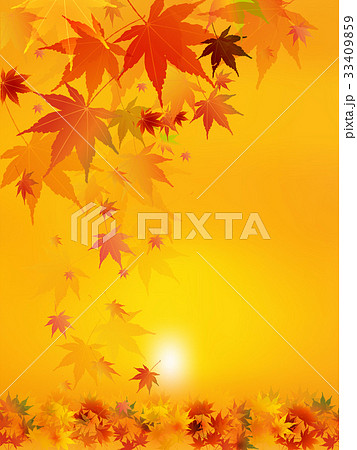 紅葉 秋 風景 背景 のイラスト素材