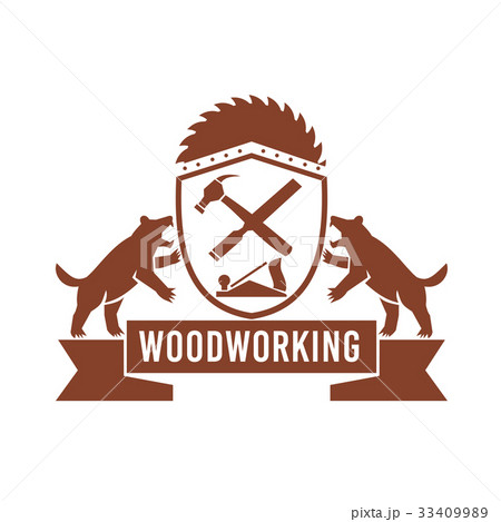 Tasmanian Devil Woodworking Crest Retro 33409989