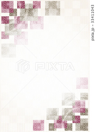 年賀状 和紙 和柄 背景 のイラスト素材 33411043 Pixta
