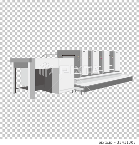 オフセット印刷機のイラスト素材